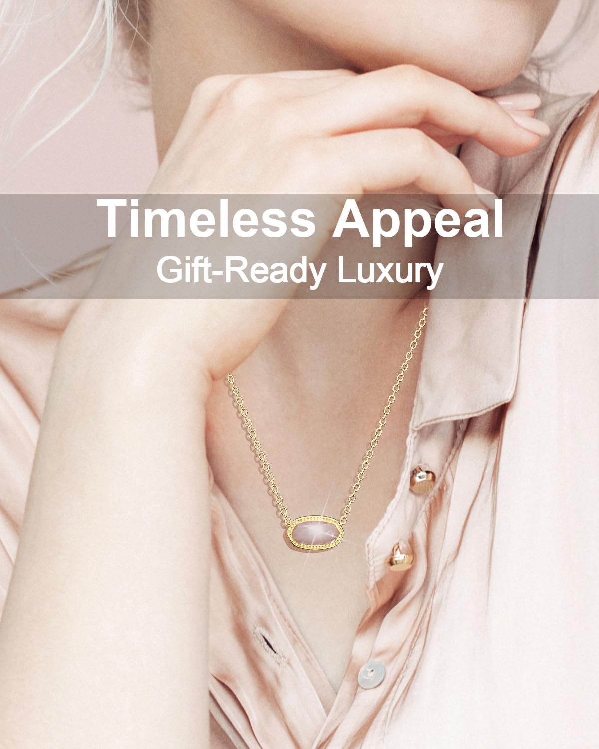 AICase 18K Gold Plated Pendant Necklace for Women,Fashion Jewelry,Anniversary Birthday Gifts for Women/MoM/Sister/Friends/Her/Wife/Grandma/Coworker Mother's Day gifts for MoM