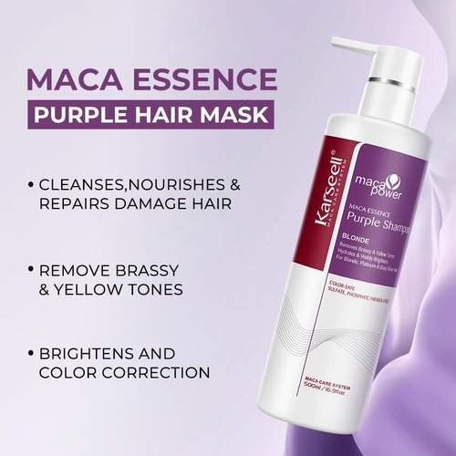 Karseell Purple Shampoo and Conditioner Set with Moroccan Argan Oil for Hair