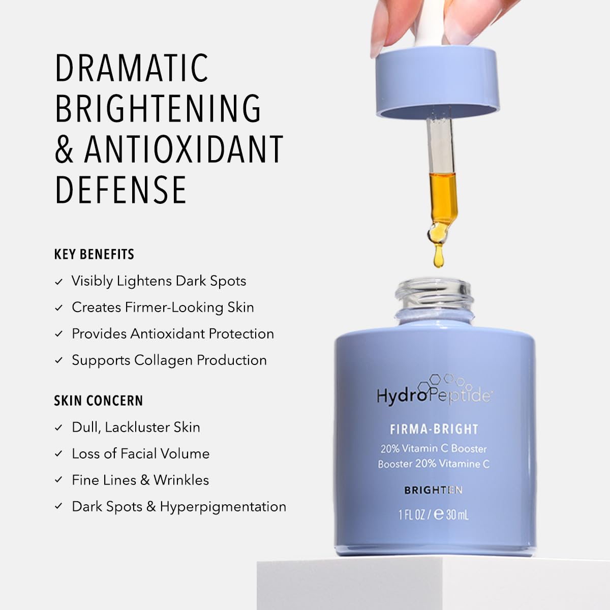 HydroPeptide HydroPeptide Firma-Bright 20% Vitamin C Booster, 1 Fl Oz