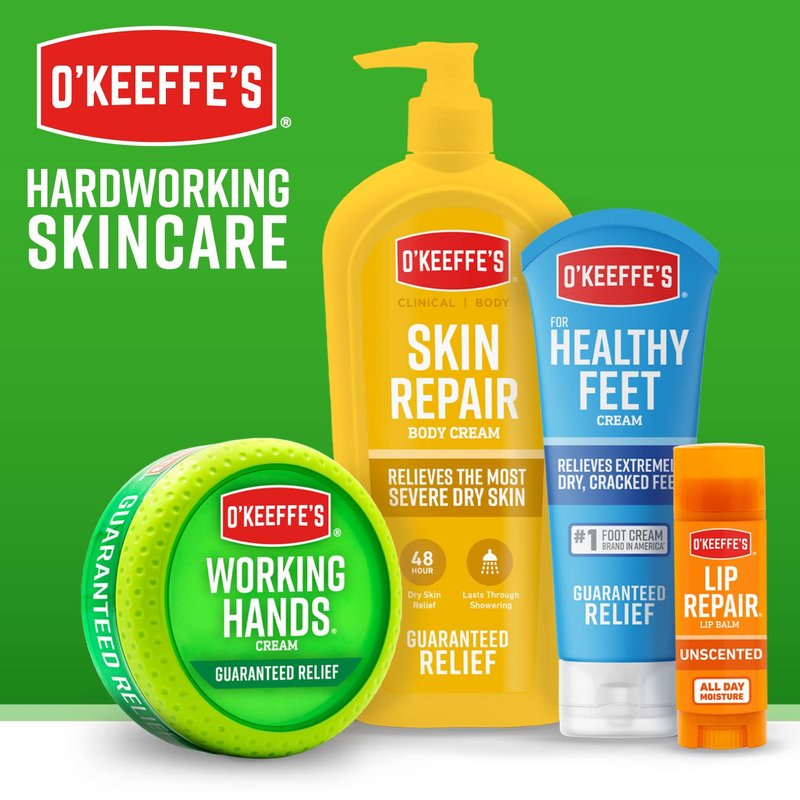 O'Keeffe's Cooling Relief Lip Repair Lip Balm for Dry, Cracked Lips, Stick, (Pack of 6)