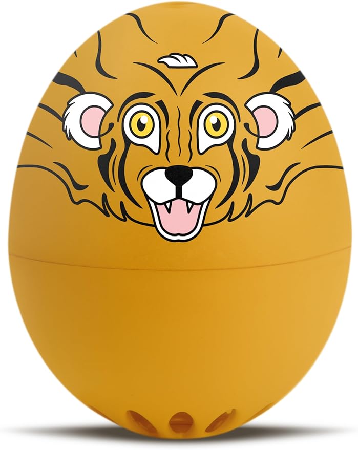 Tiger BeepEgg β Egg Timer for Boiling Eggs β Musical Egg Cooker for Soft, Medium, Hard Boiled Eggs β Food Safe β Singing Floating Egg Timer β Egg Cooker for 3 Levels of Doneness - Brainstream