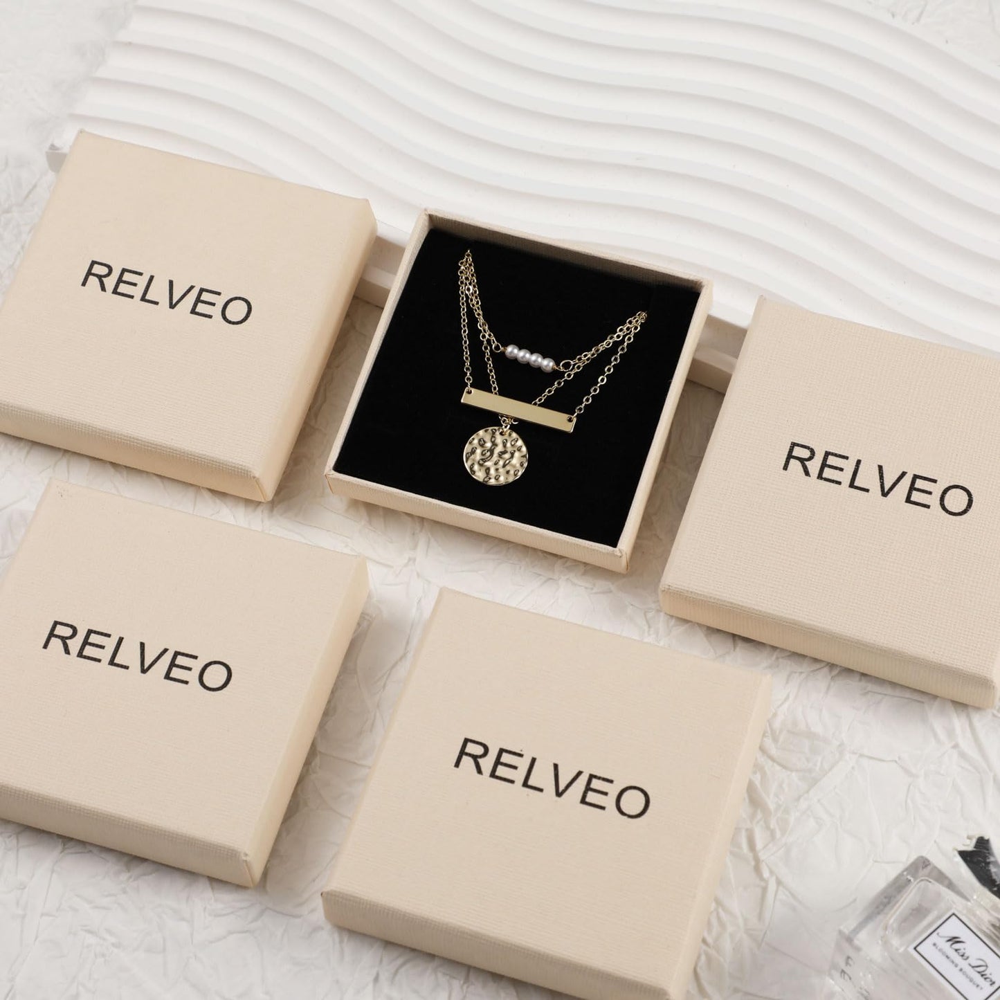 RELVEO 2PCS Gold Waist Chain Adjustable Layered Belly Chain Body Chain Jewelry for Women Sexy Bikini Beach Pearl Satellite Waist Chains