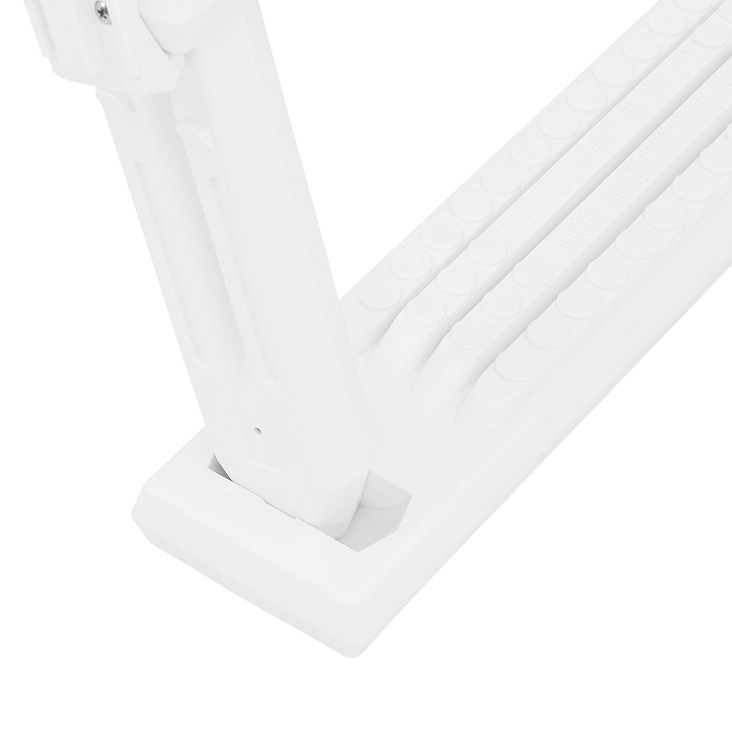 XtremepouwerUS Deluxe Incline Above Ground in-Pool Swimming Pool Ladder Pool Step Adjustable Ladder, White