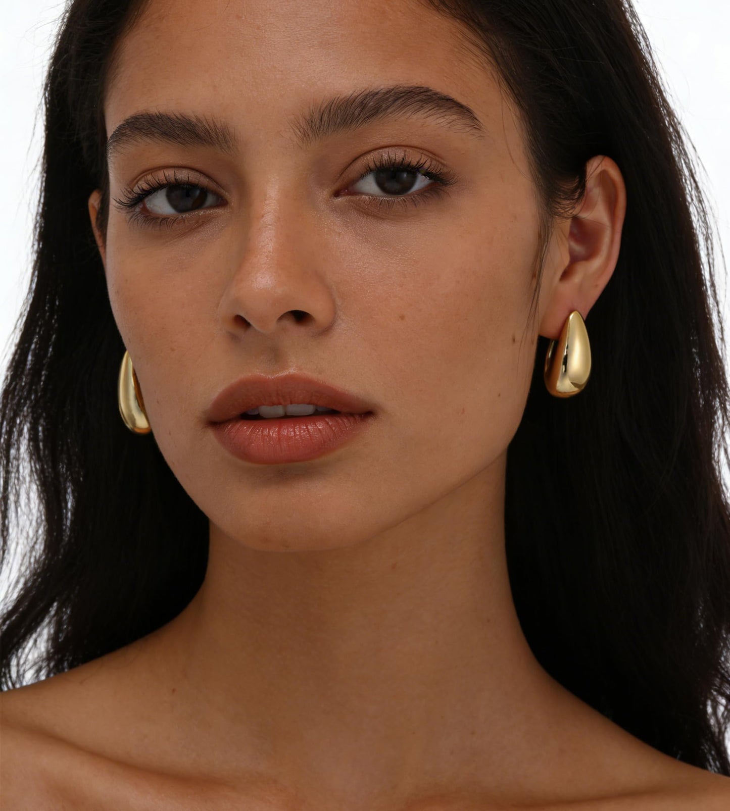 Gold Hoop Earrings Set for Women, 18 Pairs Hypoallergenic Statement Open Pearl Hoops Earring for Multipack, Gold Chunky Hoop Earrings for Women Trendy Jewelry (Yellow Gold)