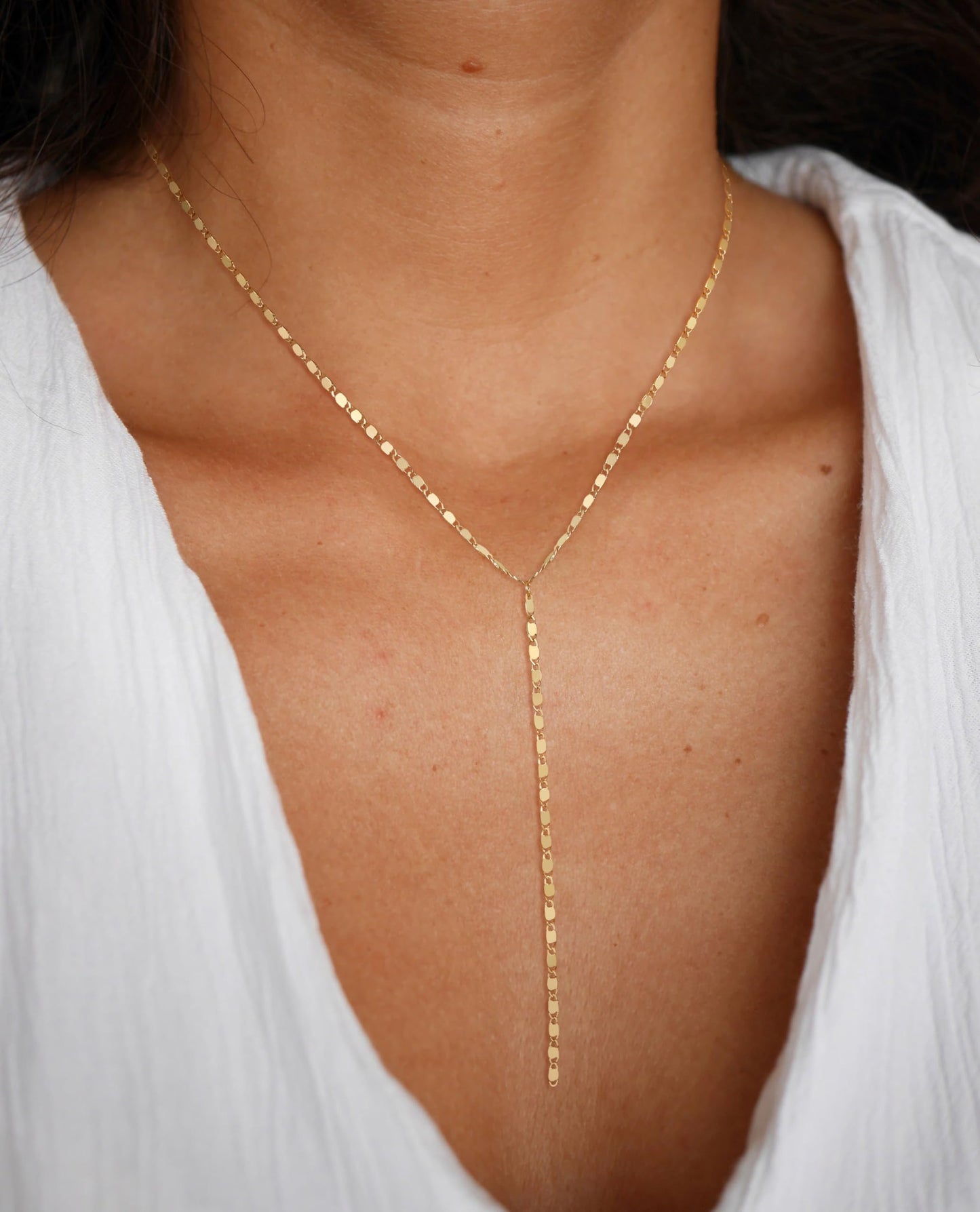 Tewiky Lariat Necklace for Women, Dainty Gold Long Necklaces 14k Gold Plated Heart Pearl CZ Teardrop Pendant Necklace Simple Drop Necklace Trendy Y Necklace Fashion Jewelry for Women