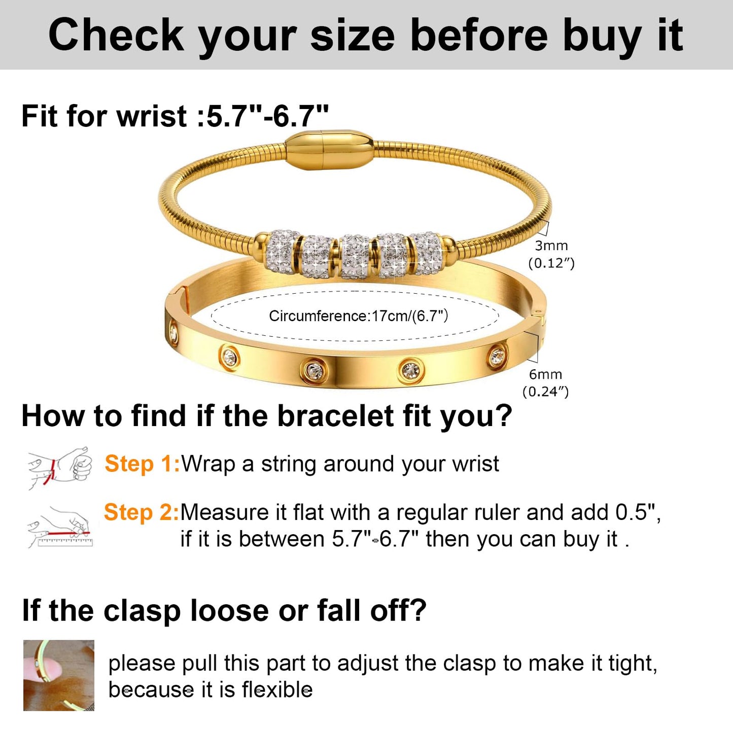 MPRAINBOW Gold Bracelets for Women, 2Pcs 18K Gold Plated Cubic Zirconia Bangle Crystal Friendship Bracelet Jewelry,Wedding Party Christmas Birthday Gift for Girlfriend Sister Daughter