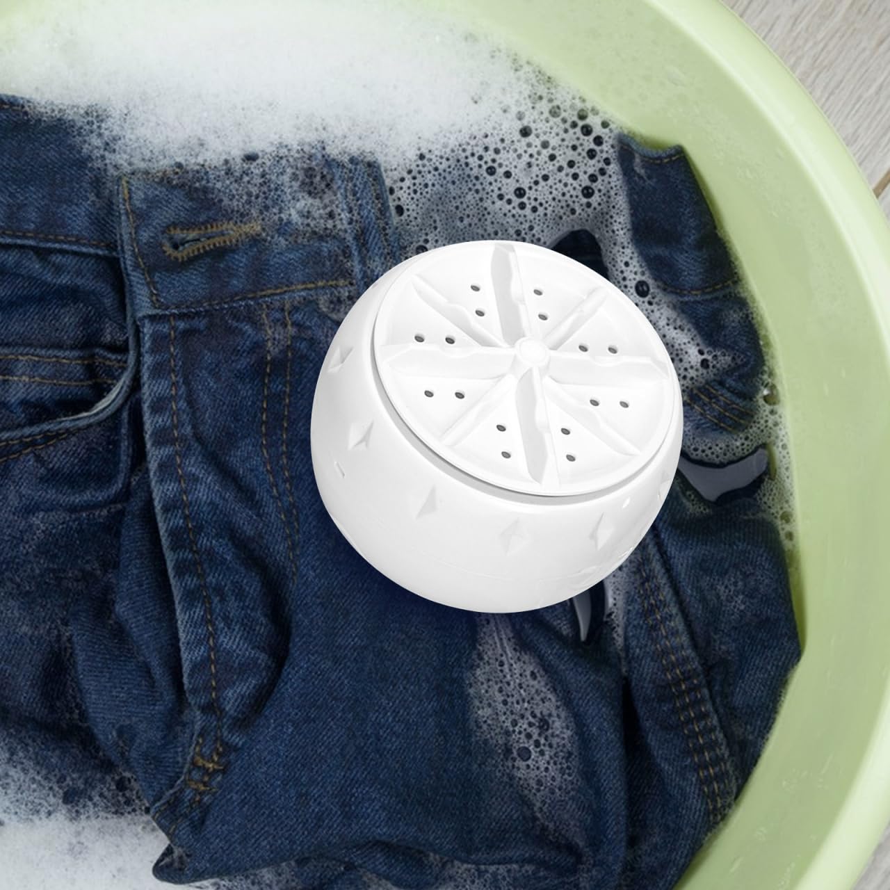 ULTECHNOVO Portable Turbine Washing Machine with Ultrasonic Cleaning, Mini Fully Automatic Washer for Underwear, Socks & Baby Clothes, USB Powered Travel Laundry Washer for RV, Apartment & Dorm