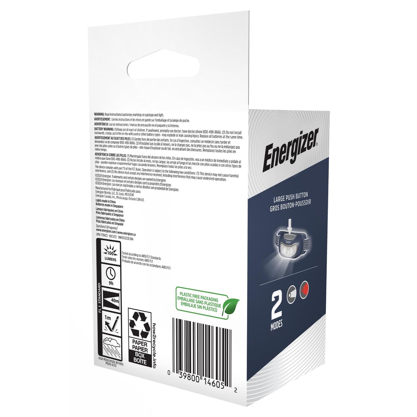 Energizer Universal+ LED Headlamp (2-Pack), IPX4 Water Resistant Headlamps, Bright Head Light for Outdoors, Camping, Running, Storm, Survival LED Light for Emergencies (Batteries Included)