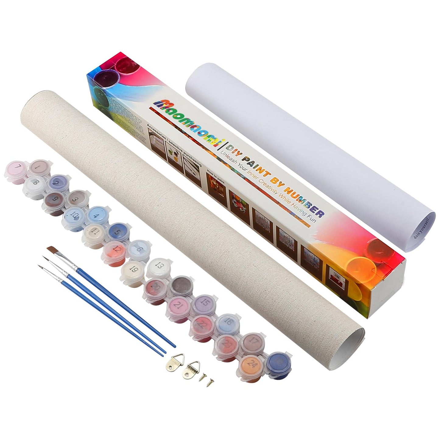 Maomaomi Paint by Numbers DIY Acrylic Painting Kit for Kids & Adults Beginner ā 16" Wx20 L Colorful Horse Head Pattern