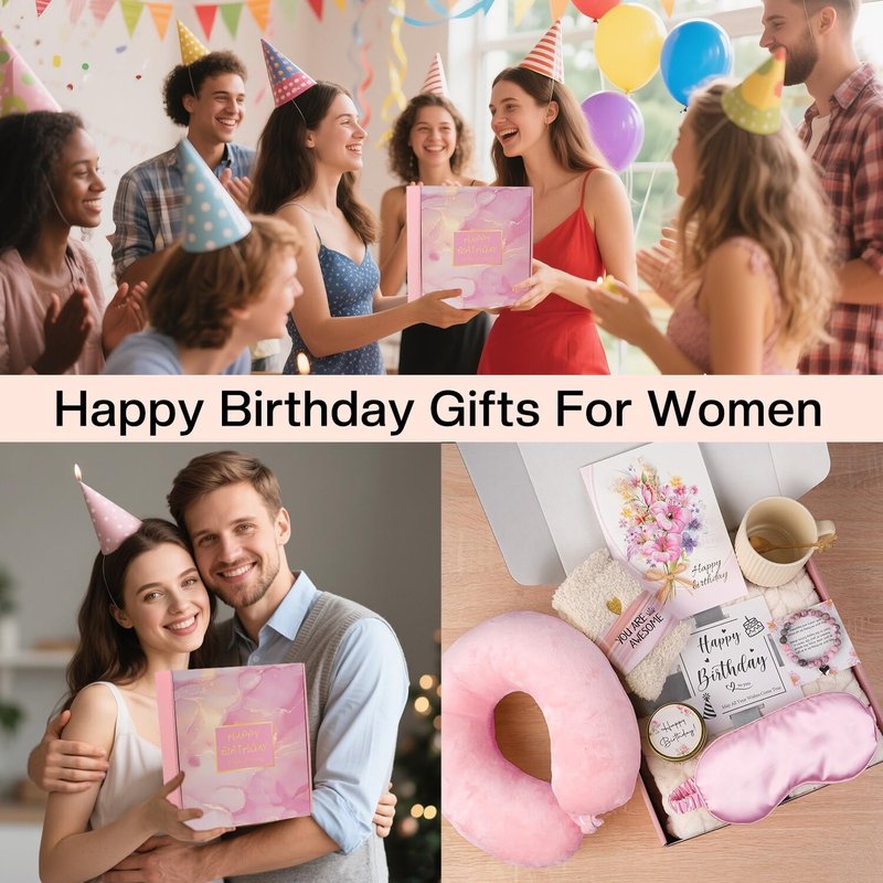 Easter Birthday Gift Basket for Women, Birthday Gifts for Women Friendship Mom Sister Best Friend Her Wife Girlfriend Daughter Aunt Sister, Thoughtful Self Care Relaxing BD Gift Baskets