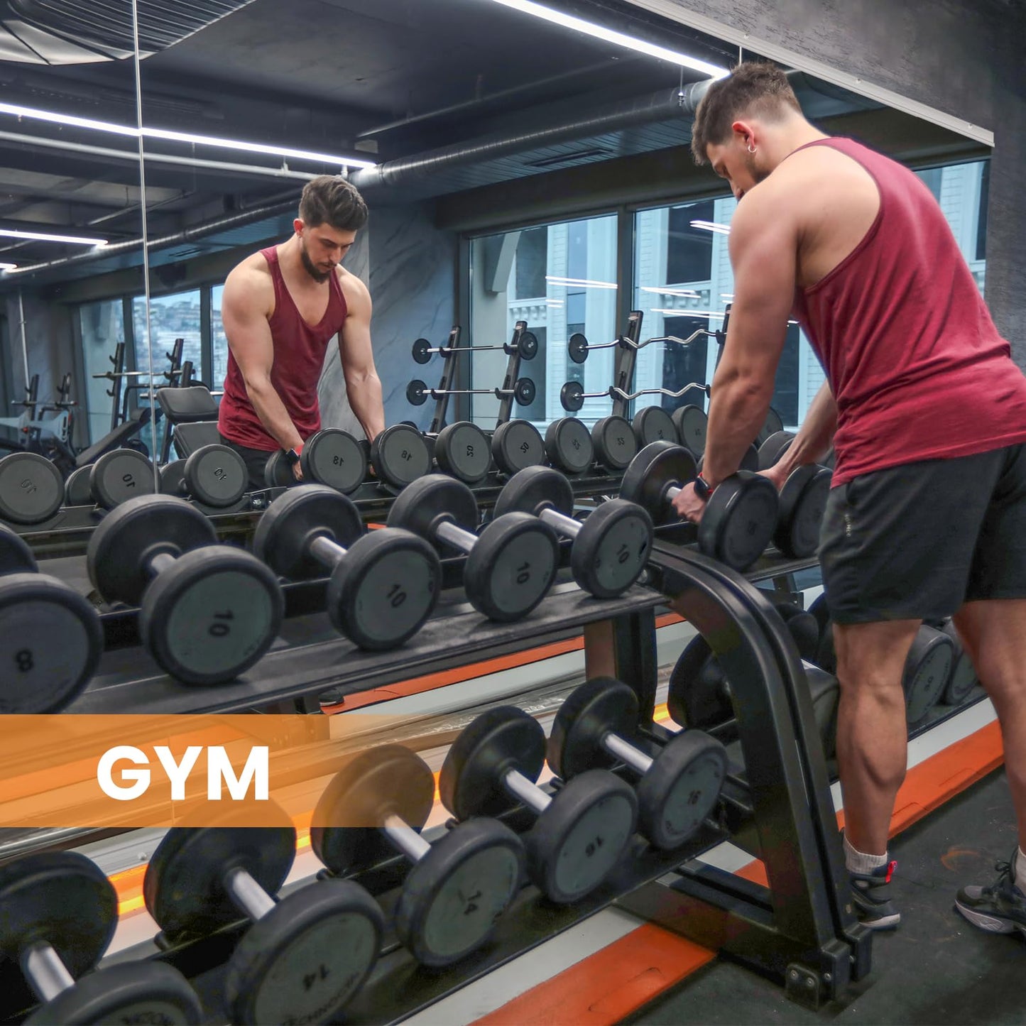 Peegel Home Gym Mirror - 56''x16''(3PCS) Large Frameless Tempered Glass Workout Mirrors for Home Gym Wall,Yoga,Garage,Dance