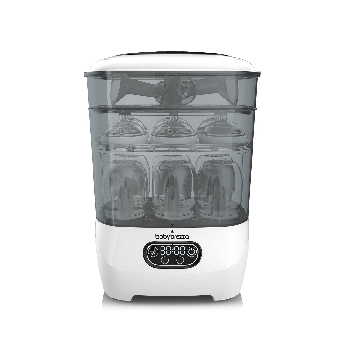 Baby Brezza Bottle Sterilizer and Dryer Advanced â 33% Faster - Largest Capacity Steam Sanitizer - Universal Sterilization Machine for All Bottles + Pump Parts - HEPA Air Filter
