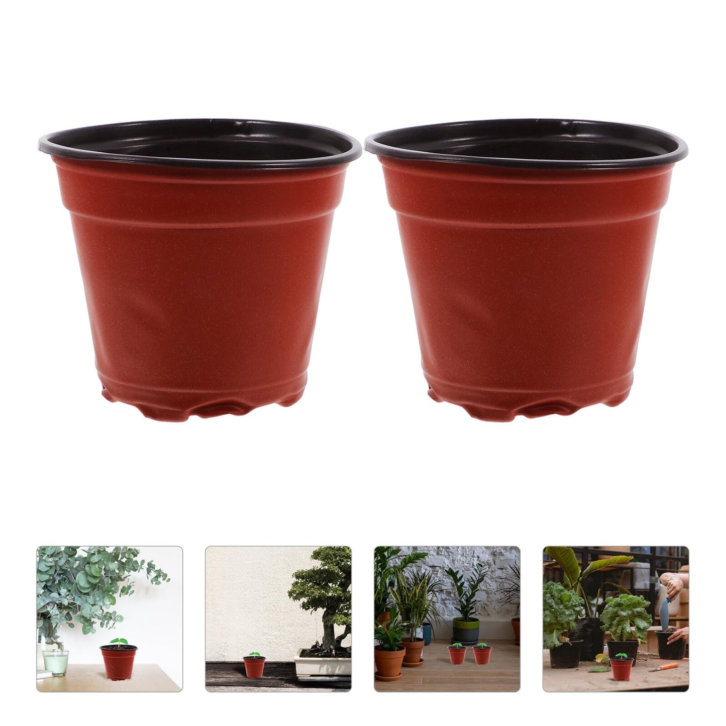 HOODANCOS 100pcs Strawberry Nursery Cups with Drainage, Plastic Grow Pots for Seedlings and Indoor Gardening, Dual-Color Nutrient Planting Containers for Garden Supply