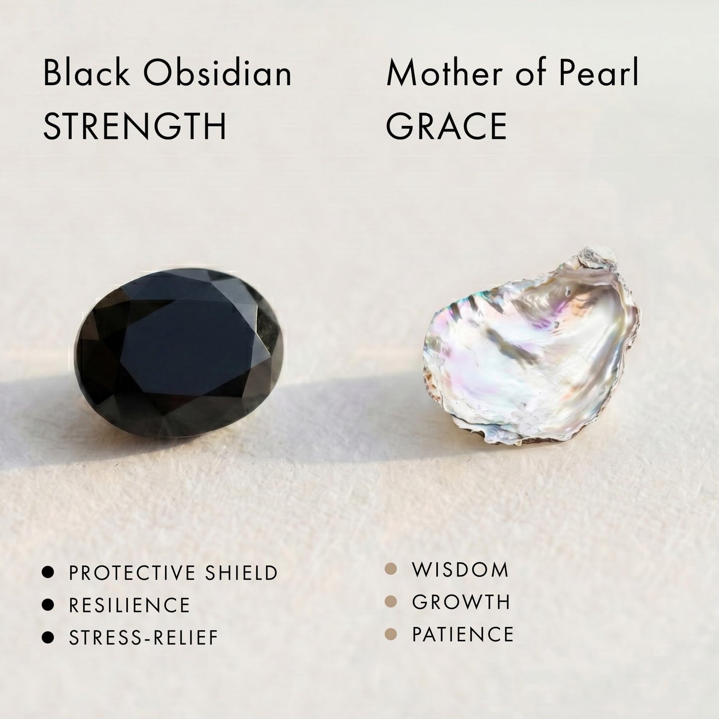 Moon Magic - Authentic Moonstone Necklace for Women | Pearl, Onyx, Black Obsidian Necklaces | Real 925 Sterling Silver/18k Rose Yellow Gold Crystal Necklace for Women | Genuine Gemstone Jewelry