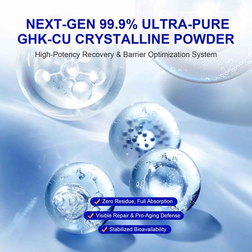 INNOCOSVATE GHK-Cu Copper Peptide Powder 99.9% Pure -Cosmetic Grade Blue Copper Peptide for Anti-Aging & Skin Repair -Ultra-Fine Soluble Crystals(1G)