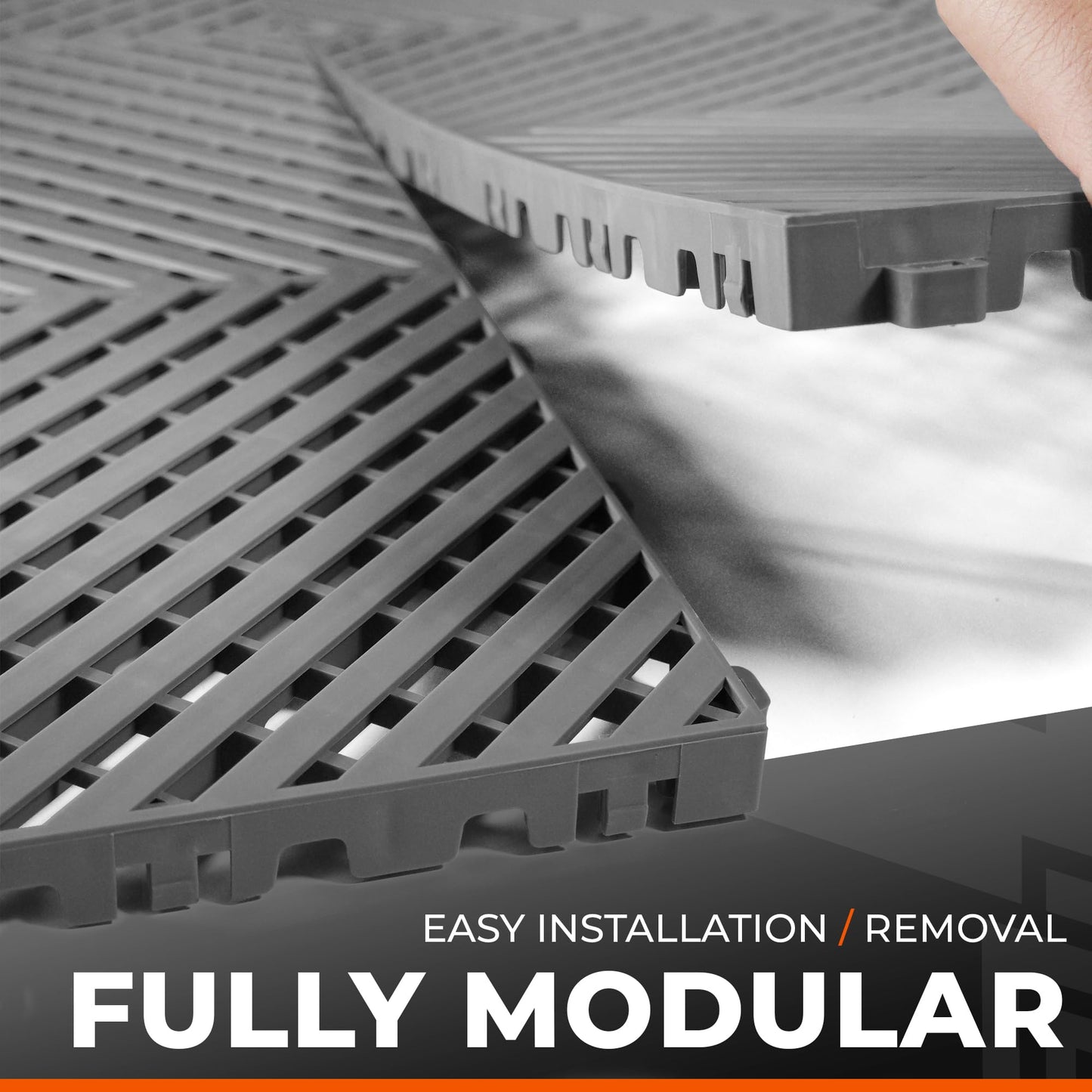 Elite Grey Garage Modular Floor Tiles Bundle, 36 Piece Kit, Includes Edge and Corner Kits