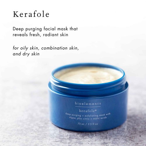 Bioelements Kerafole - 2.5 fl oz - Deep-Purging Facial Mask for Fresh, Radiant Skin - Vegan, Gluten Free - Never Tested on Animals
