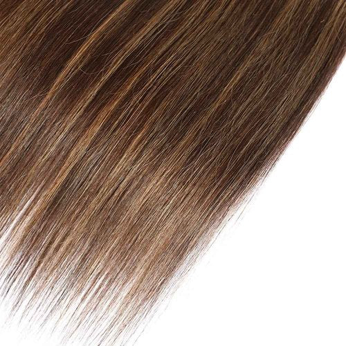 Habiliana Bundles Human Hair 24 26 28 Inch Straight Wave P4/27 Human Hair Bundles 11A Unprocessed Brazilian Virgin Quick Weave Hair Extensions for Black Women