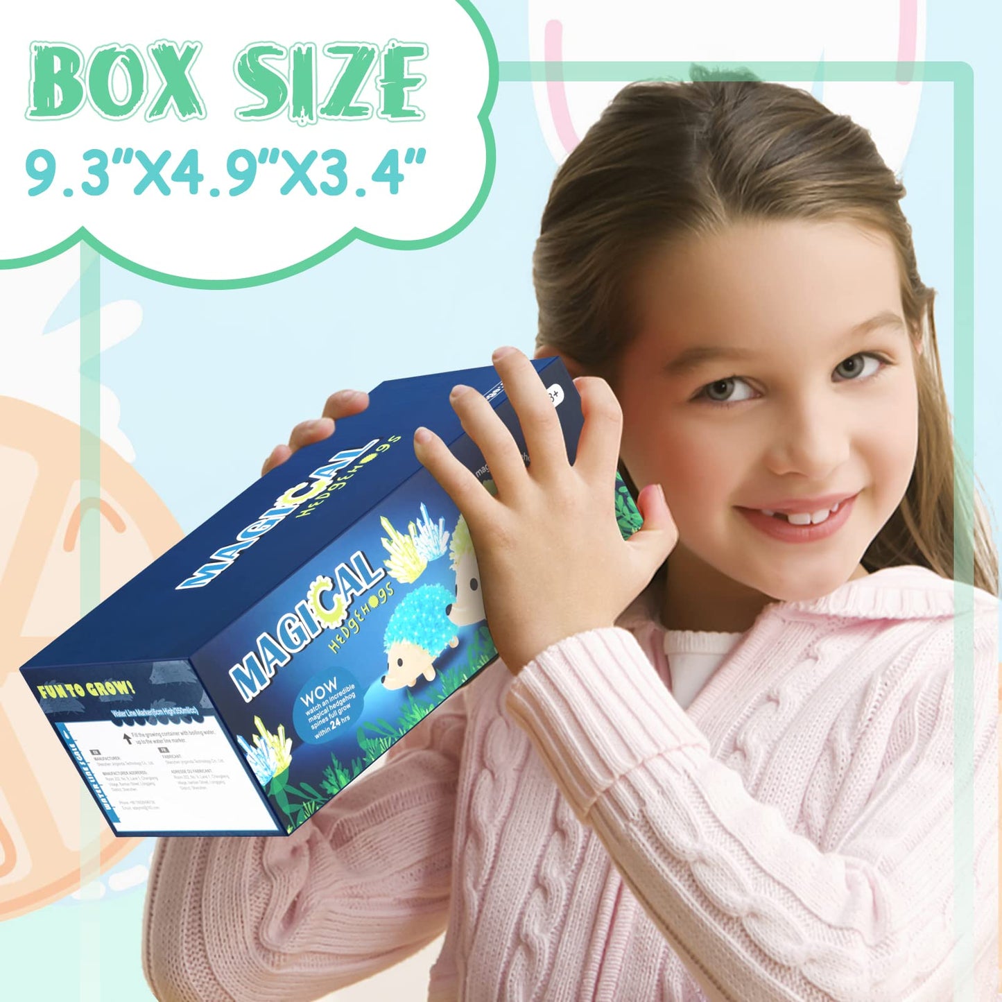 sdaymol Crystal Growing kit for Kids - Hedgehog to Grow,Science Experiments STEM Toys Crystal Science Kits for Teens STEM Gifts for Boys & Girls 8+