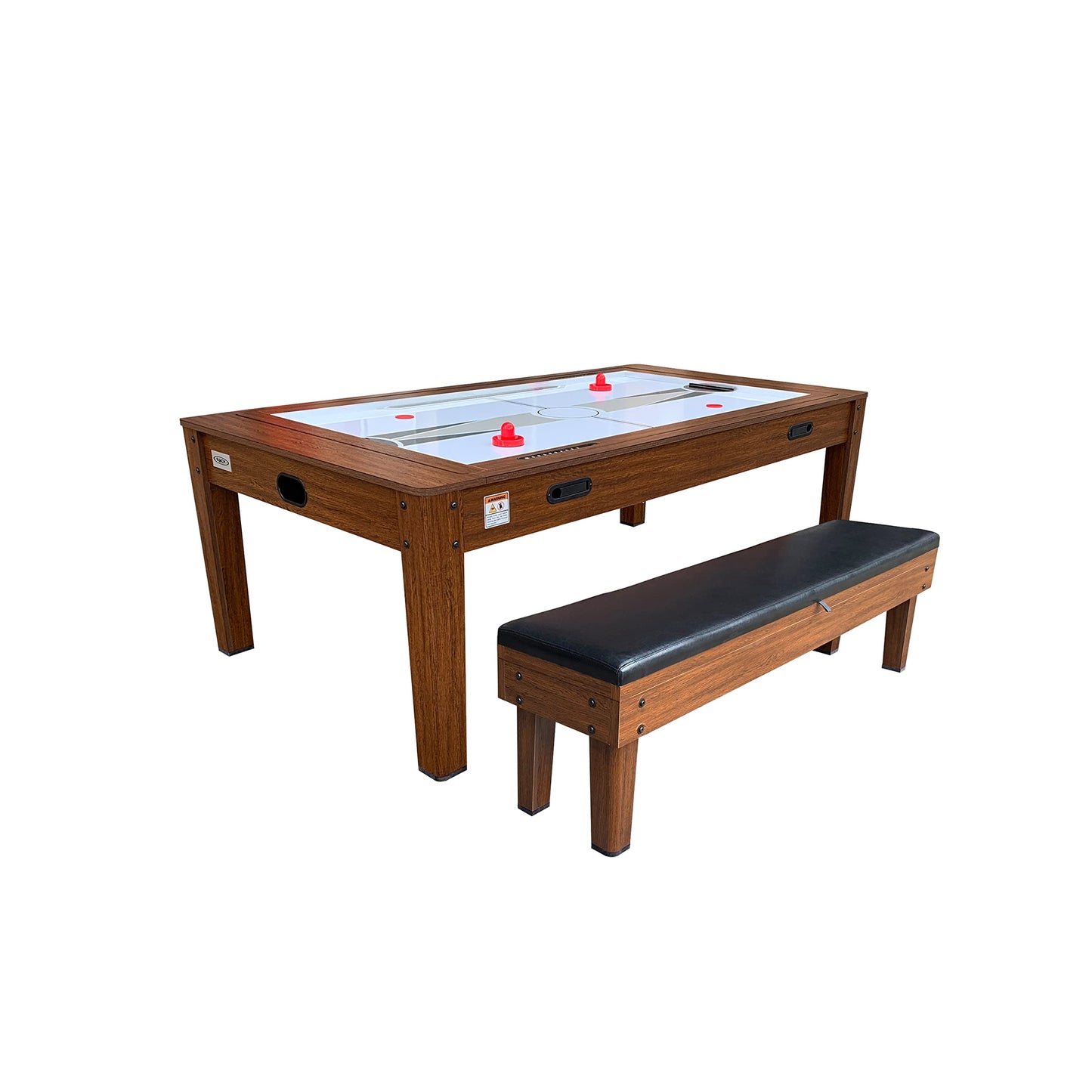 RACK Luxor 7.5-Foot 4-in-1 Multi-Game Swivel Billiard/Pool Table (Green Felt with 1 Bench) ā Pool Table, Table Tennis, Air Hockey & Dining Table ā Portable Multi Game Table for Adults & Kids