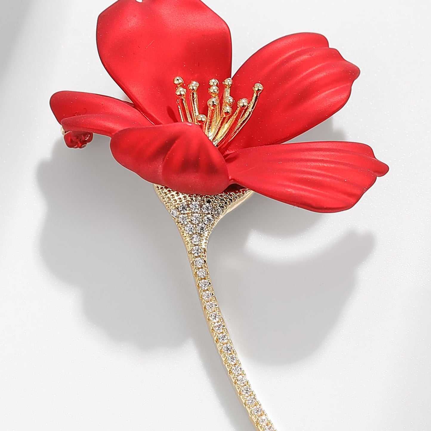 AILONMEI Floral Series Brooch Pins For Women Fashion Costume Pearl Flower Designer Broach & Pins Jewelry Christmas Gift (Hibiscus Flower)