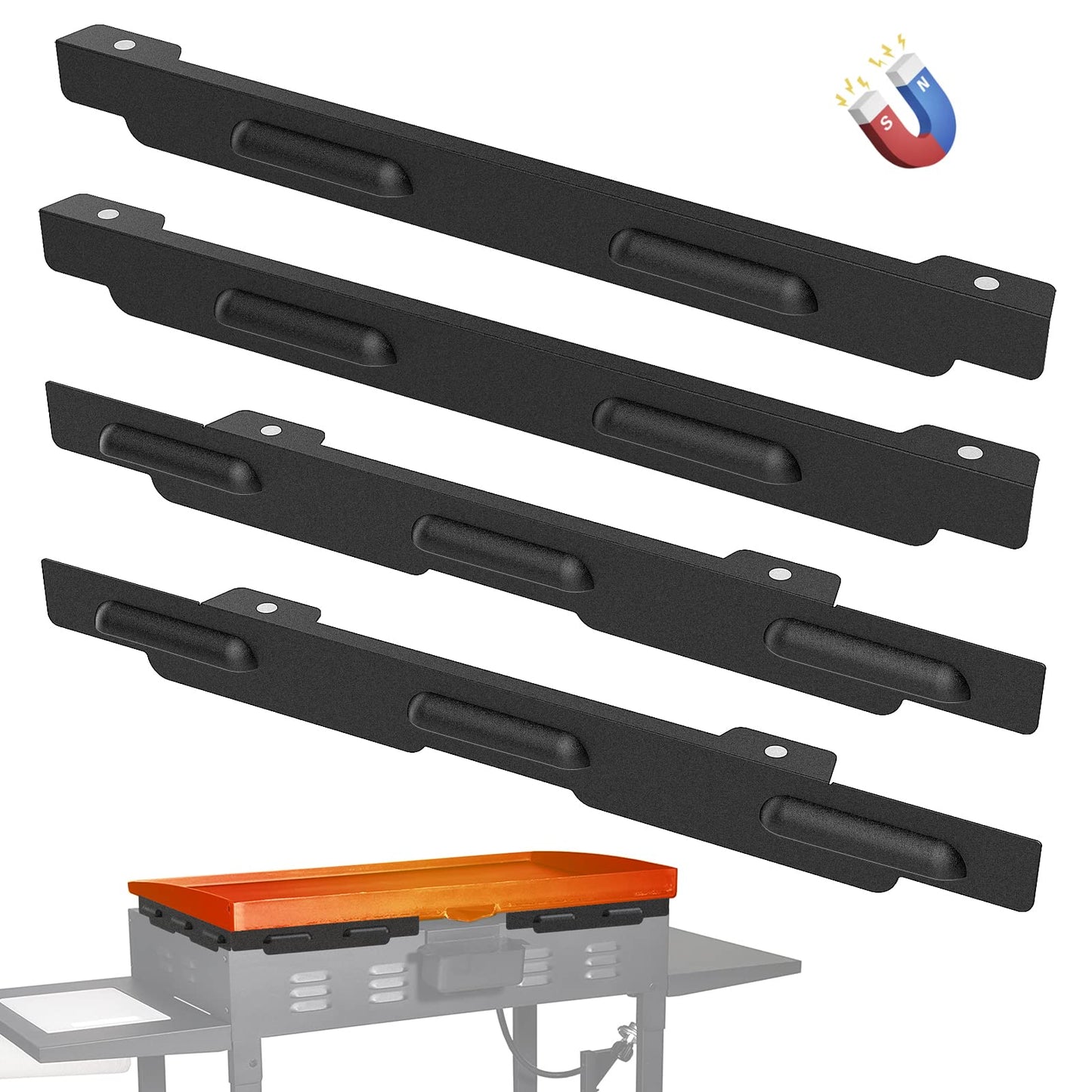 Upgraded Wind Guards for Blackstone 36â Griddle, Blackstone Griddle Accessories Fit for Black stone Grill, 5015 Magnetic Stainless Steel Wind Screens Protect Flame Hold Heat, Compatible with Hood