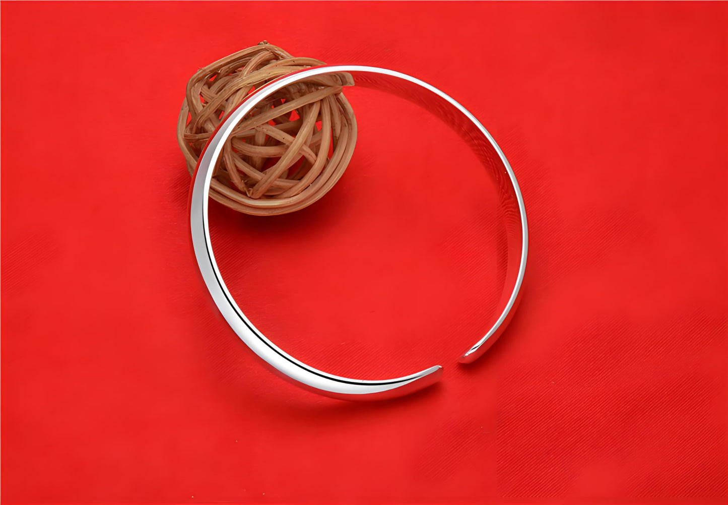 Sterling Silver Bangle Bracelets for Women, Mothers Day Gifts for Mom, Handmade Cuff Bracelet Jewelry, Mom Gifts, Christmas Gifts, Birthday Gifts for Women (Cuff-1)