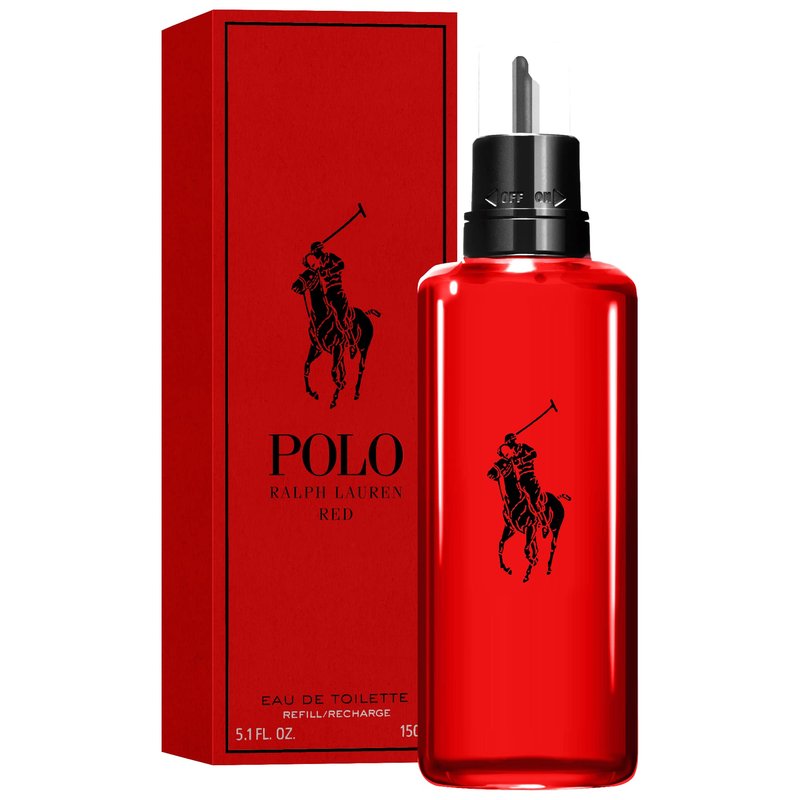 RALPH LAUREN FRAGRANCES Polo Red - Eau de Toilette - Refill - Men's Cologne - Woody & Spicy - With Grapefruit, Saffron, and Redwood - Medium Intensity - 5.1 Fl Oz
