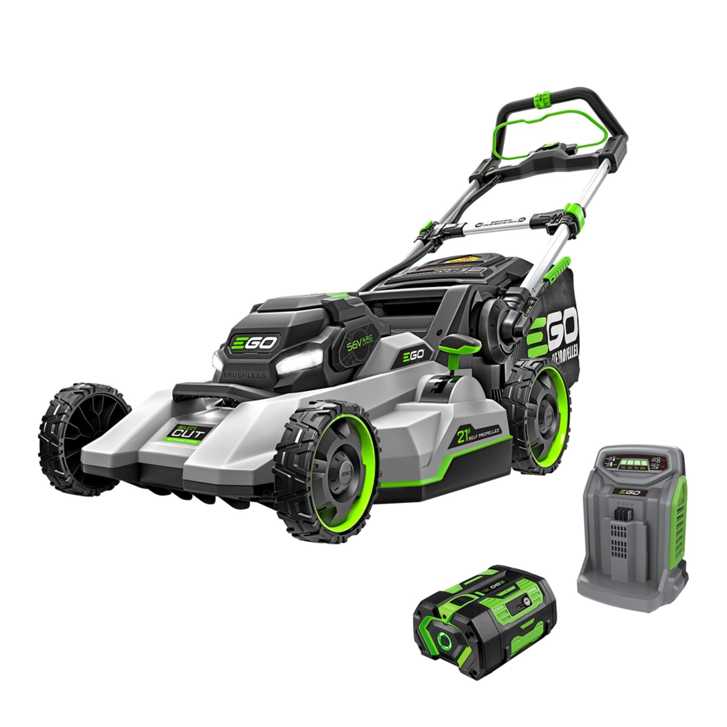EGO POWER+ Electric Lawn Mower, Self-Propelled Cordless with Select Cut and Touch Drive, Includes 56V 7.5Ah Battery and Rapid Charger â LM2135SP