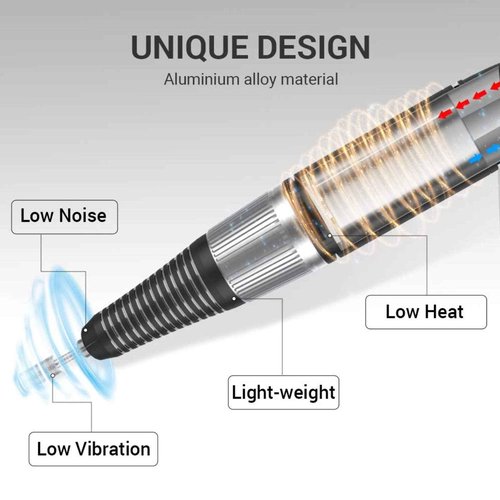 MelodySusie Professional Rechargeable 30000 RPM Nail Drill with 50Pcs Small Sanding Bands
