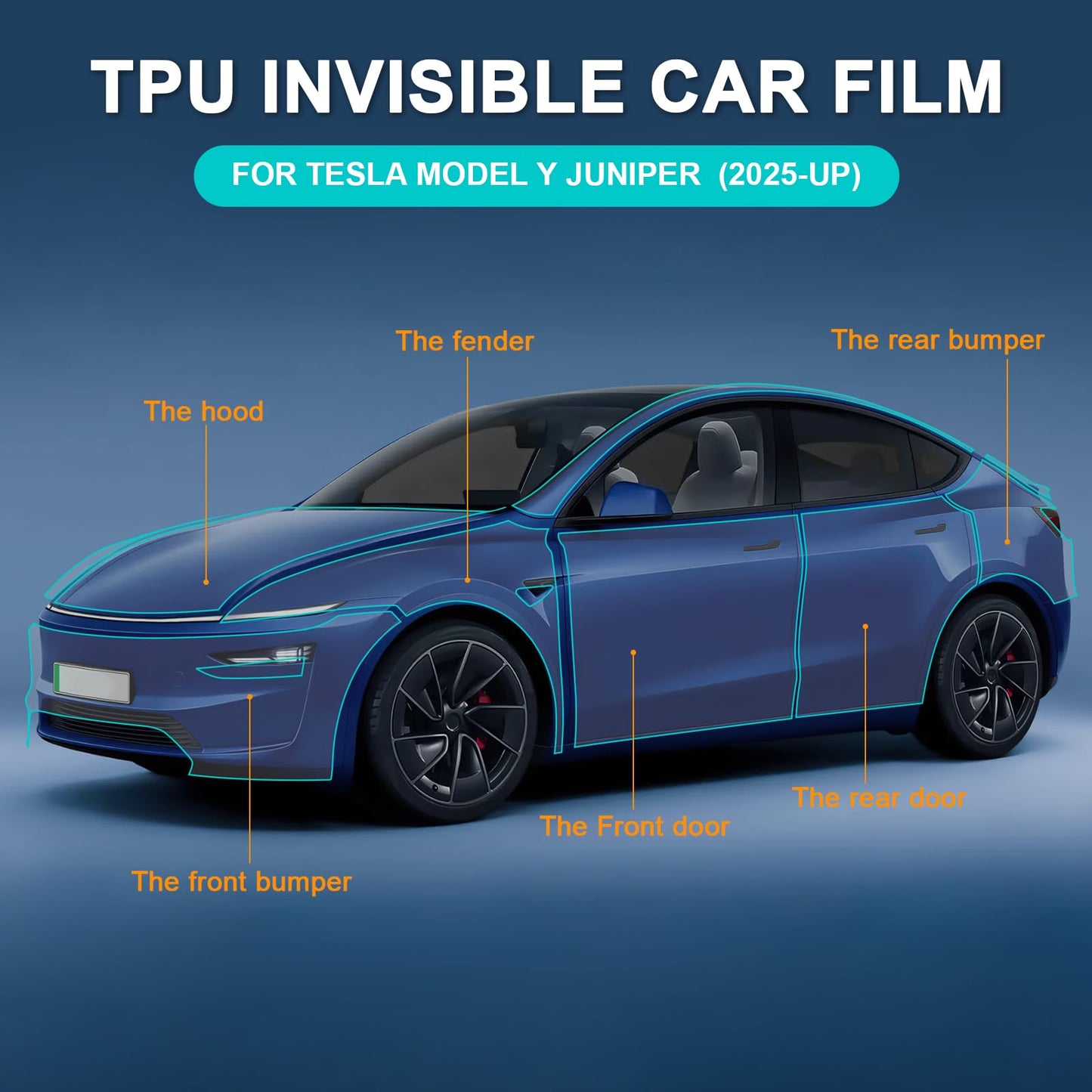 FDAIUN for 2025 2026 Tesla Model Y Juniper Precut Paint Protective Film 8.5 Mil TPU PPF Clear Car HD Scratch Exterior Accessories