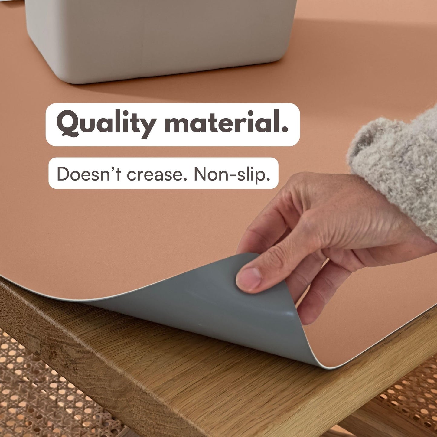 Table Craft Mat to Protect Dining Table, 38"x39.4" Craft Mess mat Great for Childrens Crafts and Play Protect Your Furniture from Spills and Mess Easy to Clean, Heat Resistant (Terracotta, 38" 39.4")