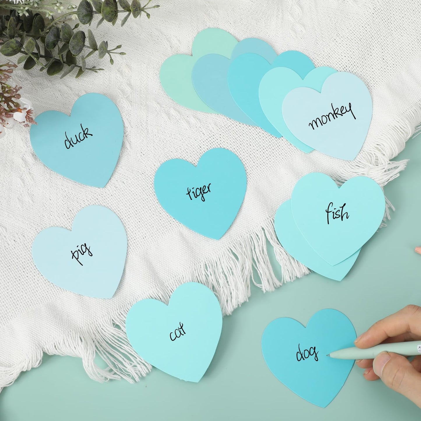 300 Pcs Blue Index Cards Heart Shape Note Cards Flat Blank Index Cards 3x3 Blank Business Cards Colorful Cardstock Greeting Cards Small Paper Cards For School Learning Office Game Stationery, Purple