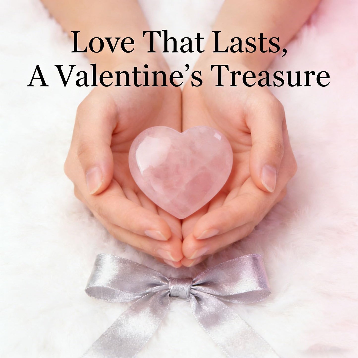 ideayard 45mm Rose Quartz Heart, Crystal Stone 1pcs Puff Heart, Love Palm Healing Stone Reiki Crystal Gemstone Worry Stones for Anxiety