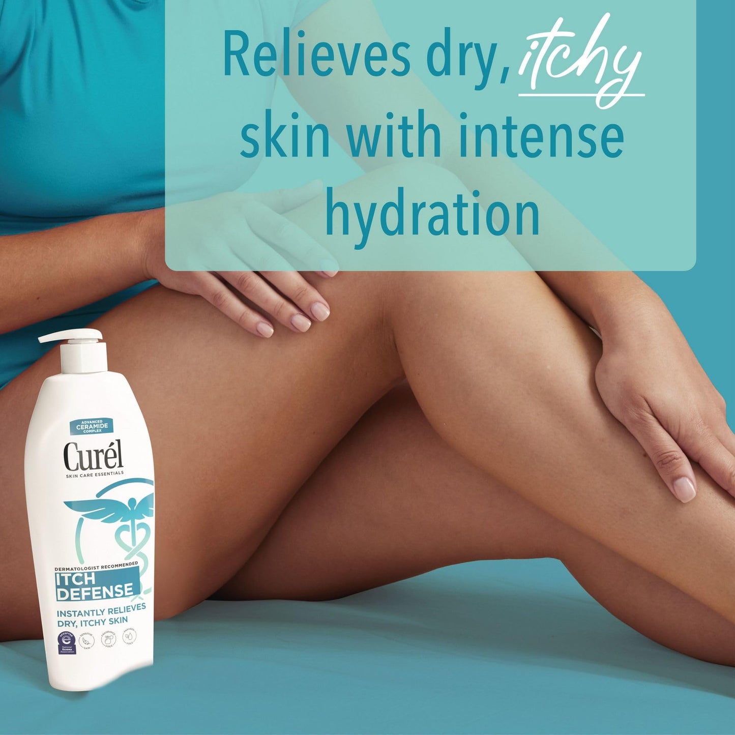 Curel Itch Defense Calming Body Lotion, Moisturizer for Dry, Itchy Skin, Body and Hand Lotion, with Advanced Ceramide Complex, Pro-Vitamin B5, Shea Butter, 13 Oz, Pack of 3