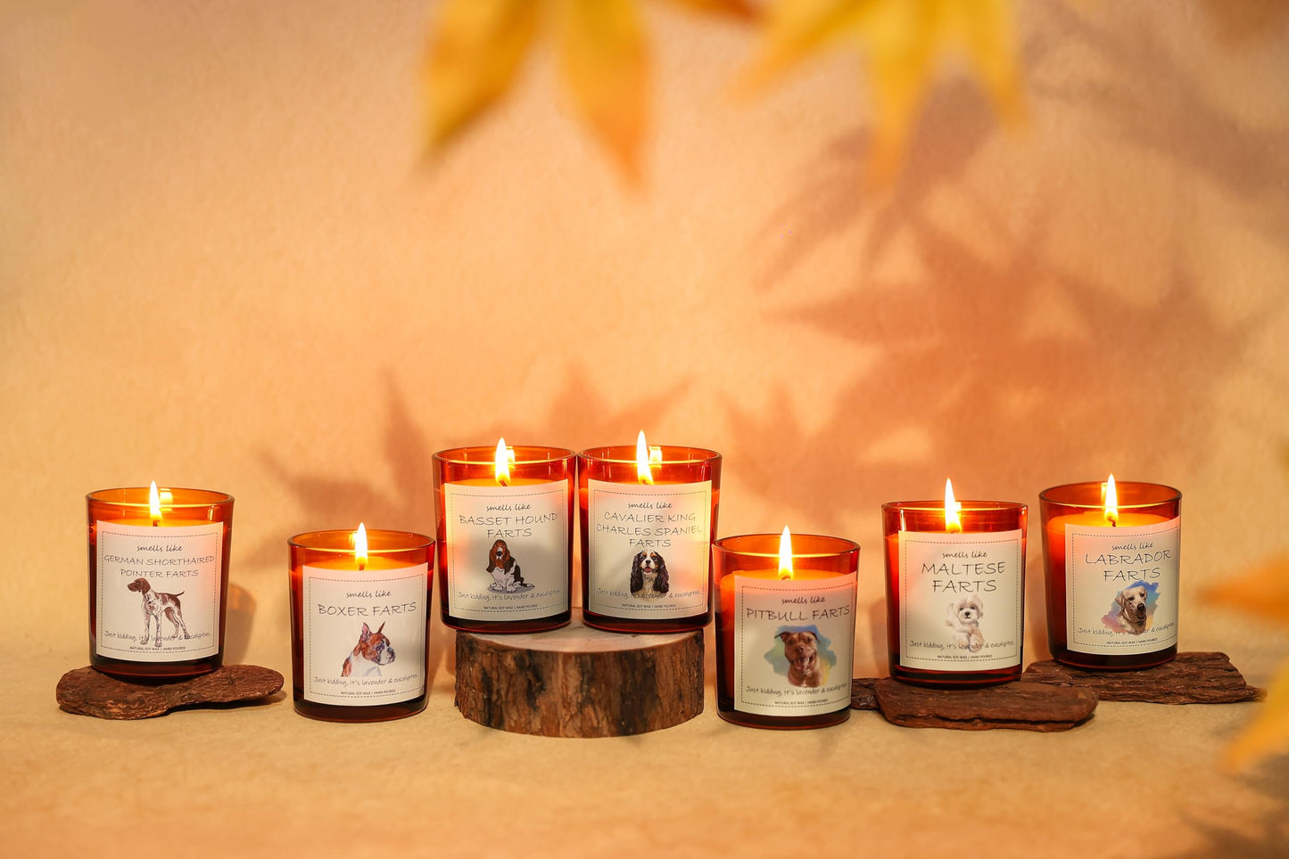 Pitbull Gifts & Decor, Pitbull Gifts for Women, Dog Farts Candle - Lavender & Eucalyptus, Crafted by Natural Soy Wax & Natural Essential Oils