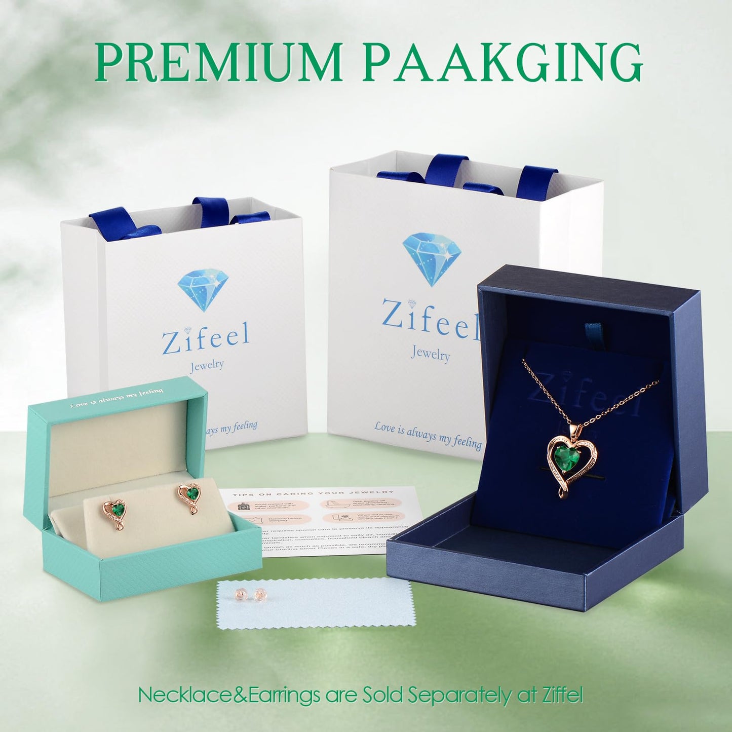 Zifeel Earrings for Women,Rose Gold Birthstone Heart Studs Earring for Girlfriend Wife,Anniversary Birthday Christmas Valentines Mothers Day Gifts Jewelry for Women Wife Her Mom