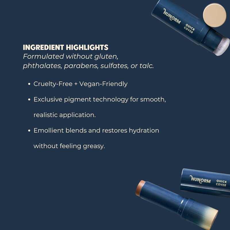 Foundation & Concealer Stick for Men - Full Coverage for Dark Circles & Blemishes | Non-Comedogenic 12-Beige