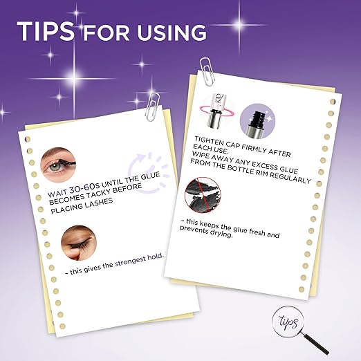 GAQQI Lash Cluster Glue, Lash Bond and Seal Waterproof, Bond & Seal Eyelash Glue for Clusters, Eyelash Adhesive Black Long-Lasting 72H, Latex-Free(5ml+5ml)