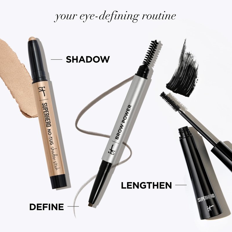 IT Cosmetics Brow Power Universal Reddish Brown Eyebrow Pencil (Auburn) -Long-Lasting, Budge-Proof, Nourishing Biotin & Antioxidants, Easy to Apply & Adjustable, Natural Brow Makeup, Built-in Spoolie