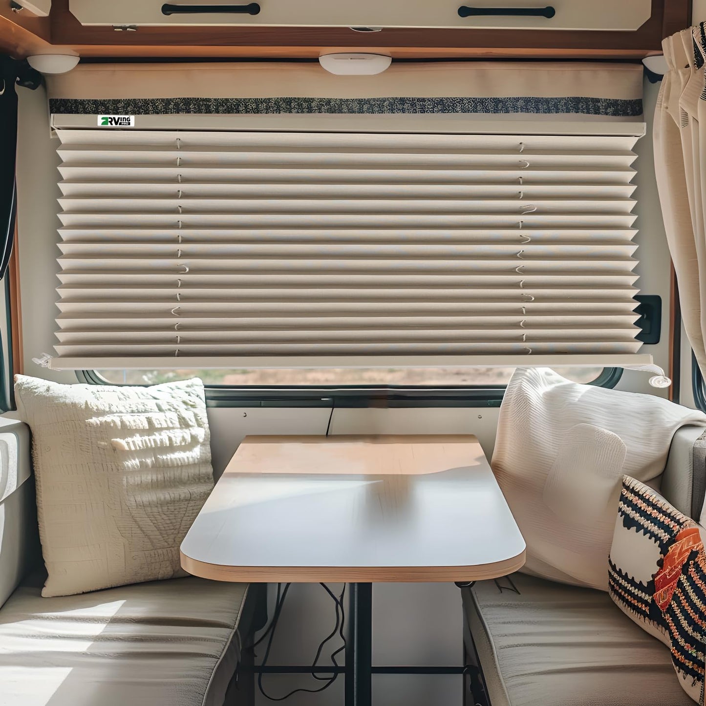 RV Blinds for Camper Windows, Camper Replacement Blinds, Privacy Protection, RV Window Shades for RV, Camper, Travel Trailer, Grey (16" W x 18" L)