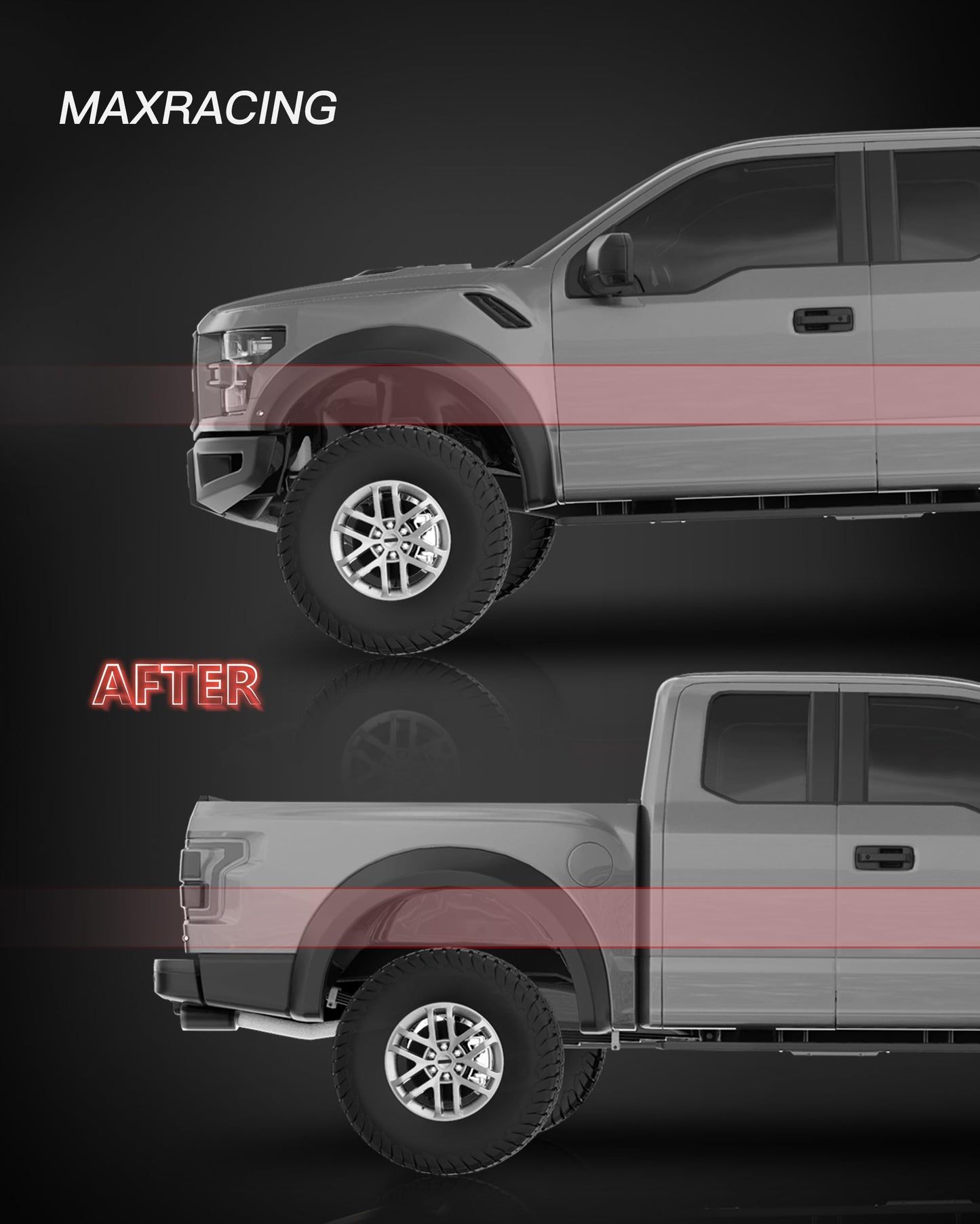 Maxracing 3" Front + 3" Rear Leveling Lift Kit Compatible with 2007-2020 Chevy Tahoe / 2007-2020 Chevy Suburban 1500/2007-2013 Chevy Avalanche 1500/2007-2020 GMC Yukon 1500 4WD/2WD