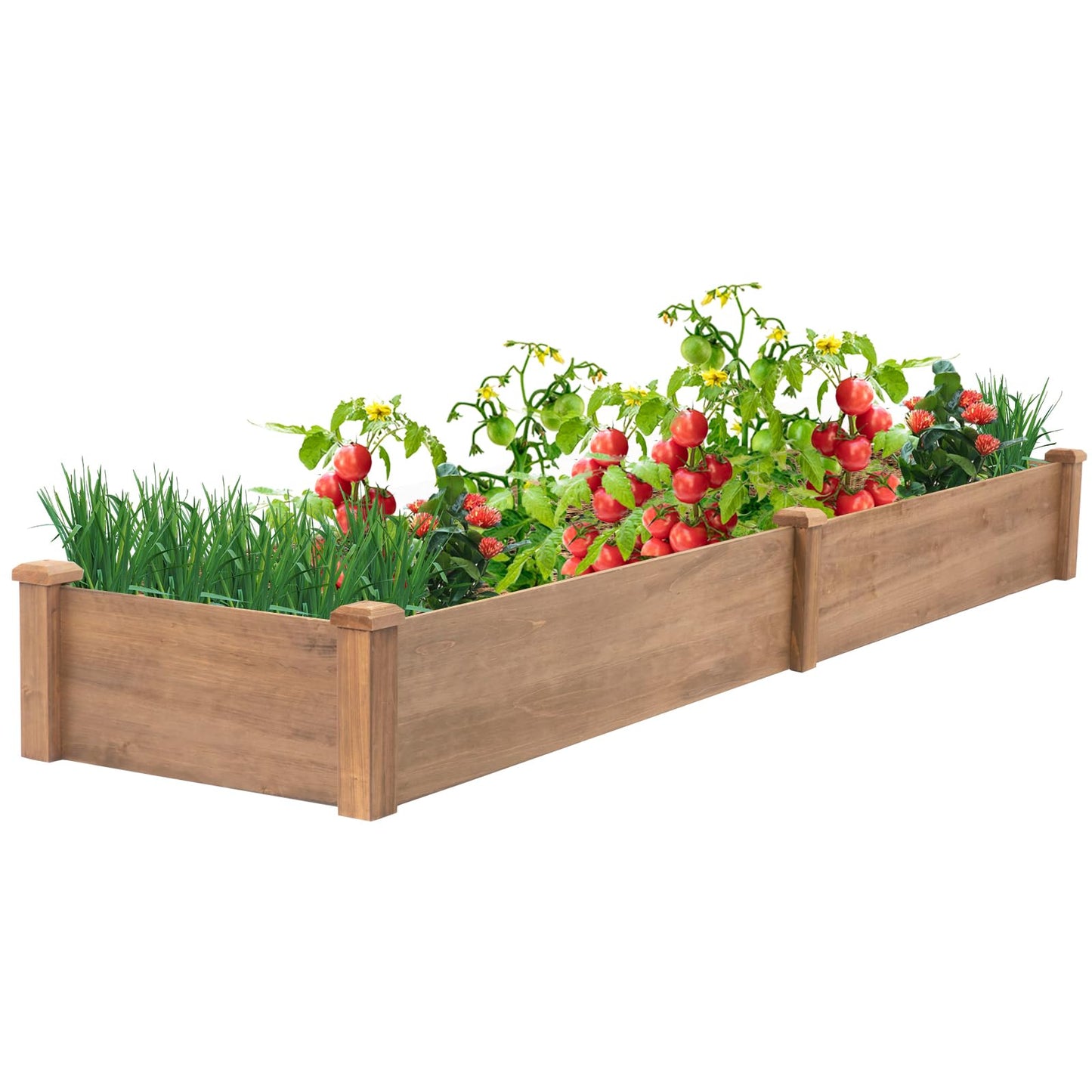 ketive Raised Garden Bed with Legs & Wheels â, Outdoor Elevated Planter Box with Storage Shelf & Hooks for Vegetables, Flowers, and Herbs for Outdoor Gardening, Patio, Balcony,48"x 24"x 33"(Brown)