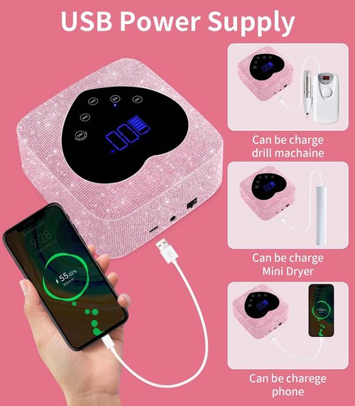 Rechargeable UV Nail Lamp & Professional Portable Nail Drill