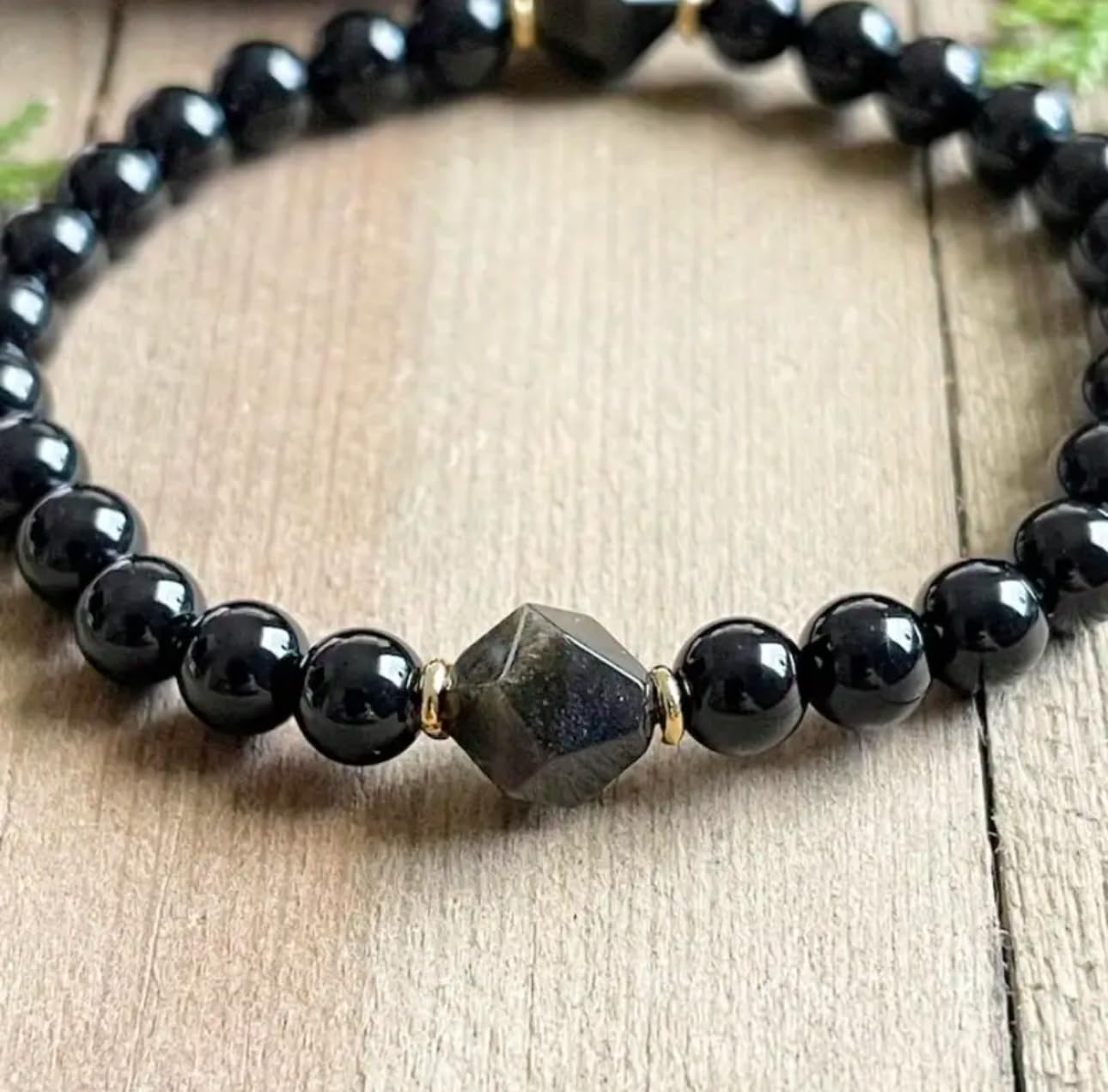 TUBIANCA Obsidian & Black Tourmaline Bracelet, Manifestation & Protection Jewelry for Men & Women, Gifts for Christmas, Valentine’s, Birthdays, Anniversary Stocking Stuffers for Men and Women