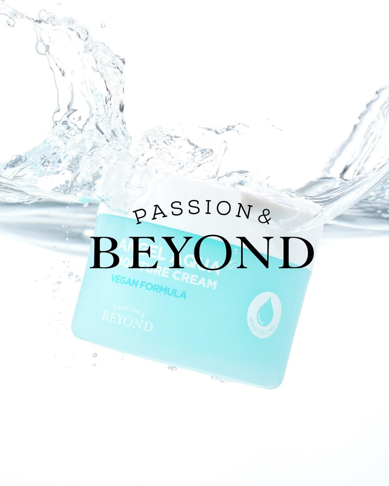 BEYOND Angel Aqua Moisture Cream (10.2 fl oz, Pack of 2) - Vegan Cooling Face Gel Moisturizer - Hydrating & Soothing Cica, Hyaluronic Acid, Panthenol - Korean Skin Care, Value Size Skincare Set