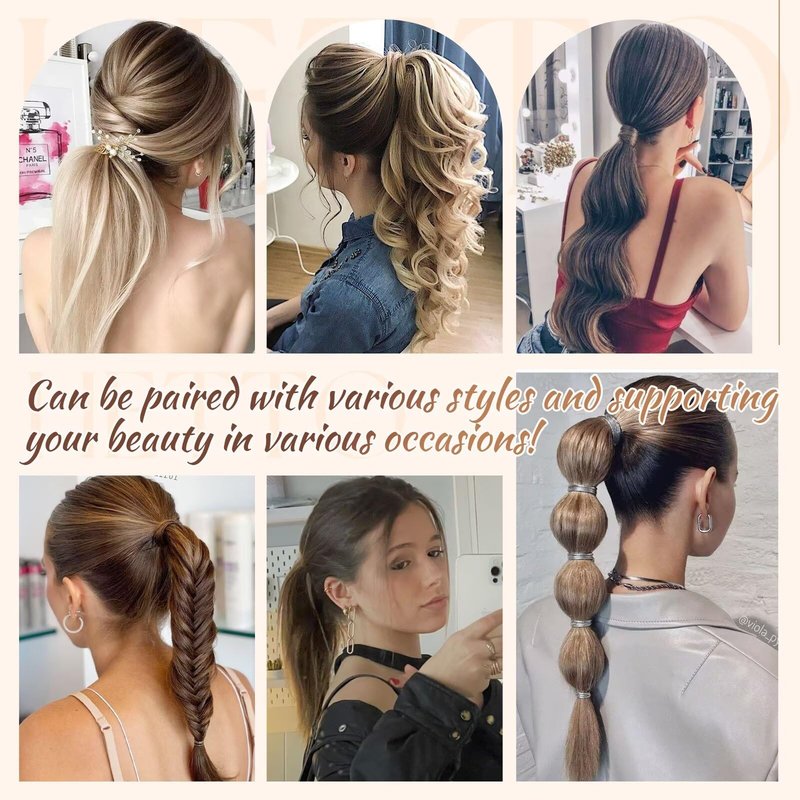 Hetto Ponytail Extension Human Hair Black 12Inch 70g