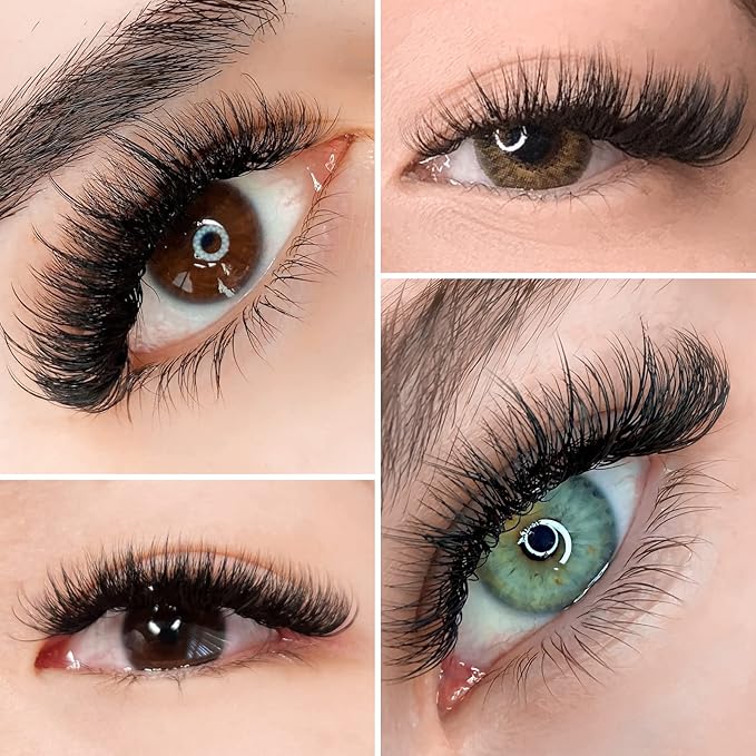 LASHVIEW 1000 Premade volume fans Mixed lengths 9-16mm loose Fans C, D Curl. Handmade eyelash extensions supplies Russian volume lash promade fan 5D,10D(0.07 5D C 9-16mm)
