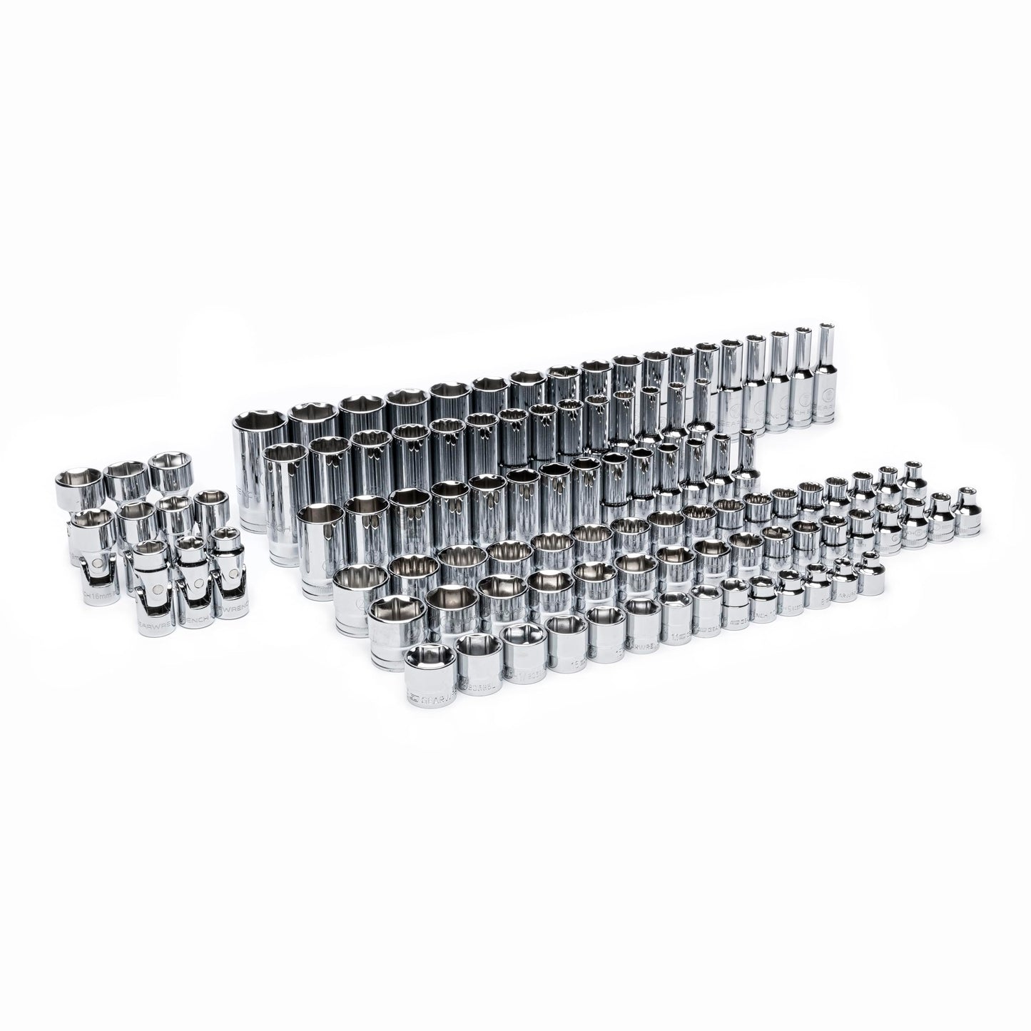 GEARWRENCH 104 Piece 3/8” Drive Master Metric Socket Set in Foam Storage Tray - GWMSSKT38MM