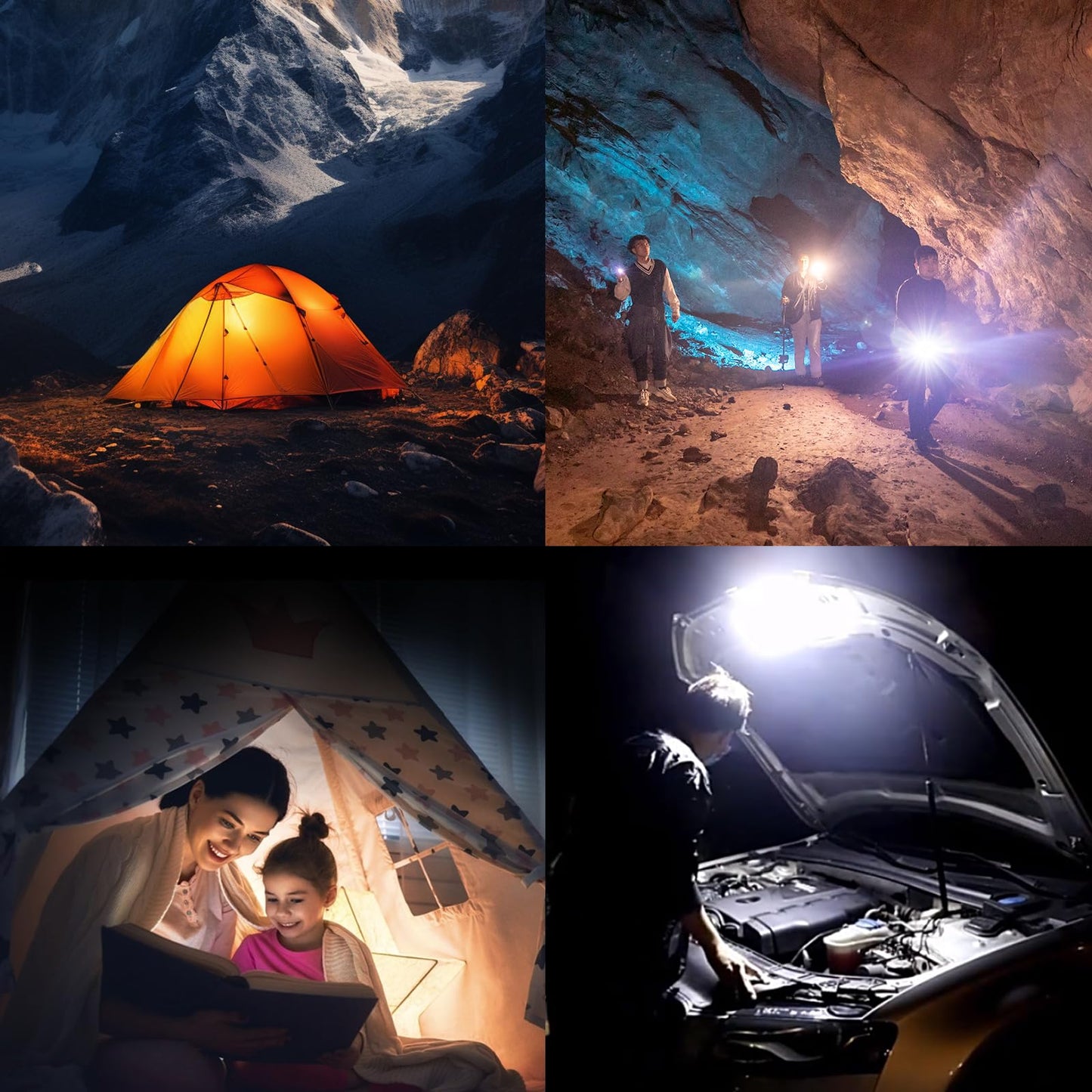 12000mAh(40W) 5000LM Camping Lights 3 Color Lighting Modes Bright Rechargeable LED Lamp Hanging Tent Lights,IPX5 Waterproof,Magnet,for Camping Essentials,Outdoor and Home,Gift